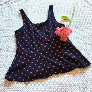 Express Polka Dot Peplum Top